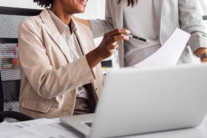 working in the office